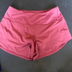 Pink lululemon speed up short